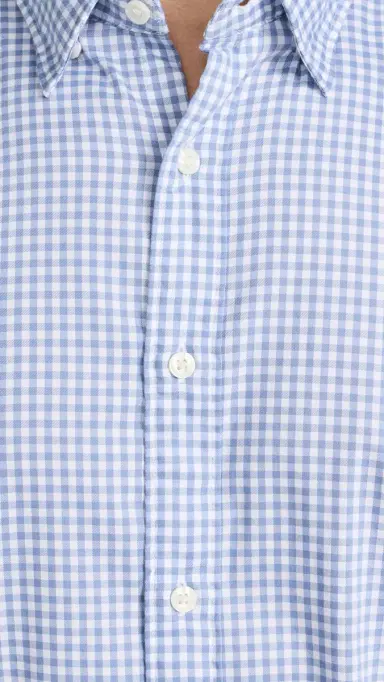 Faherty The Movement Shirt Light Blue Gingham | Thumbnail 6