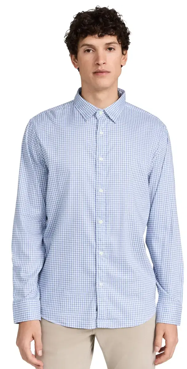 Faherty The ovement Shirt Light Blue Gingham
