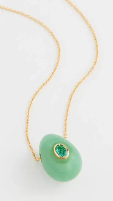 Lizzie Fortunato Constance Necklace In Green Aventurine Green One Size | Thumbnail 2