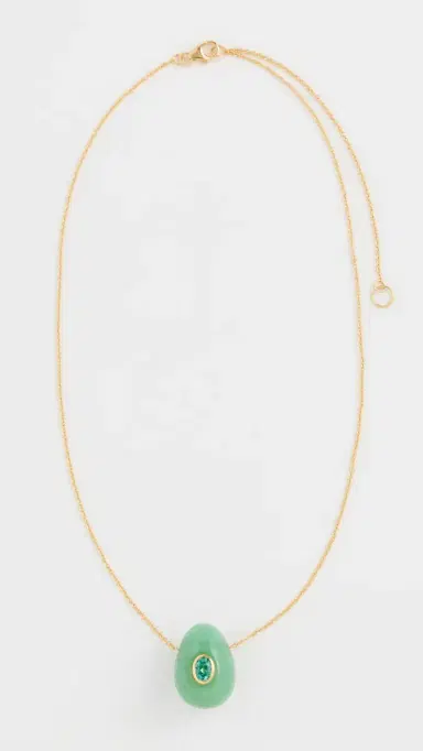 Lizzie Fortunato Constance Necklace In Green Aventurine Green One Size | Thumbnail 4