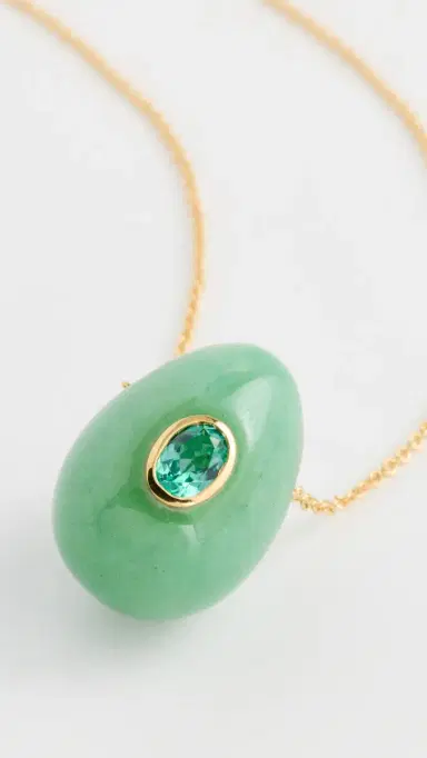 Lizzie Fortunato Constance Necklace In Green Aventurine Green One Size | Thumbnail 5