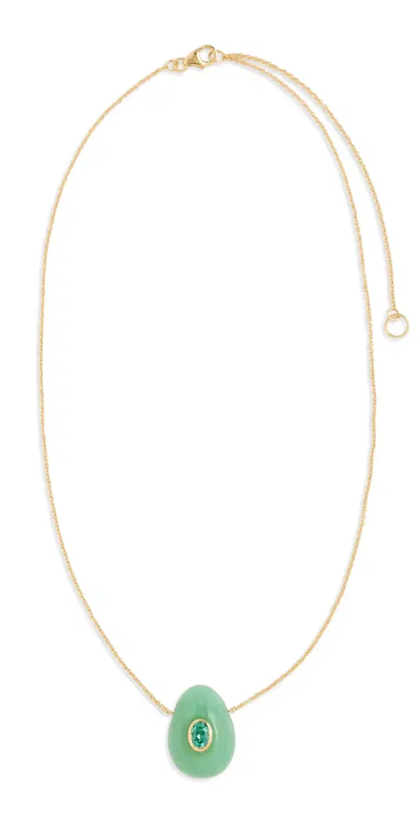 Constance Necklace In Green Aventurine Green One Size