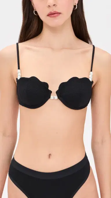 LSPACE Sunrise Shell Bikini Top Black | Thumbnail 2