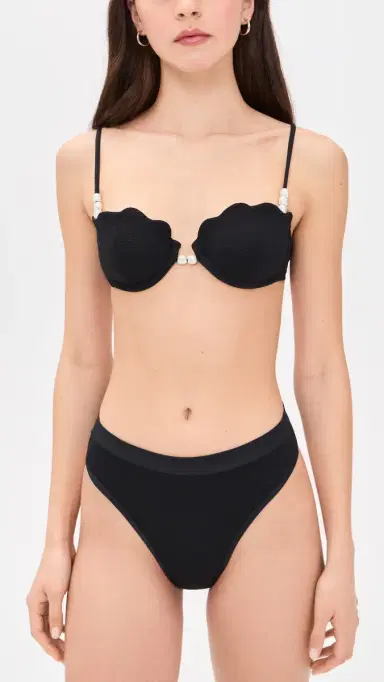 LSPACE Sunrise Shell Bikini Top Black | Thumbnail 5
