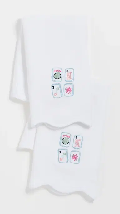 Weezie Mahjong Hand Towel 2 Pack Mahjong One Size | Thumbnail 2