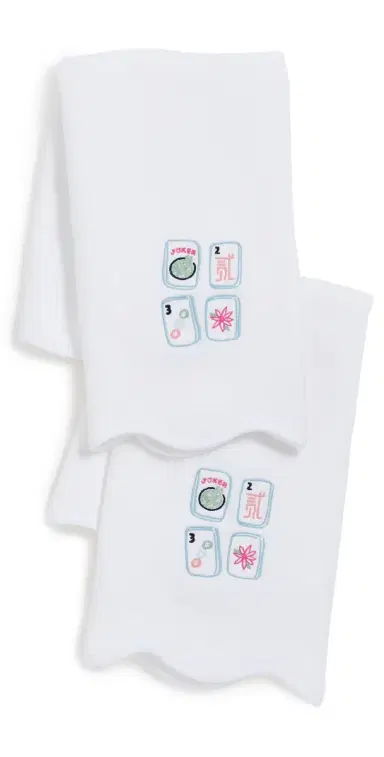 Weezie Mahjong Hand Towel 2 Pack Mahjong One Size | Thumbnail 1