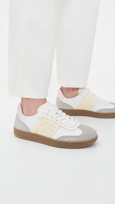 Balmain Swan Sneakers G91- G91 Blanc/Vanille/Beige | Thumbnail 3