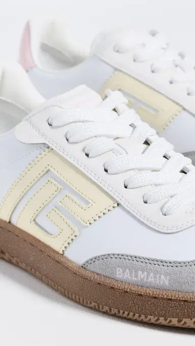 Balmain Swan Sneakers G91- G91 Blanc/Vanille/Beige | Thumbnail 6