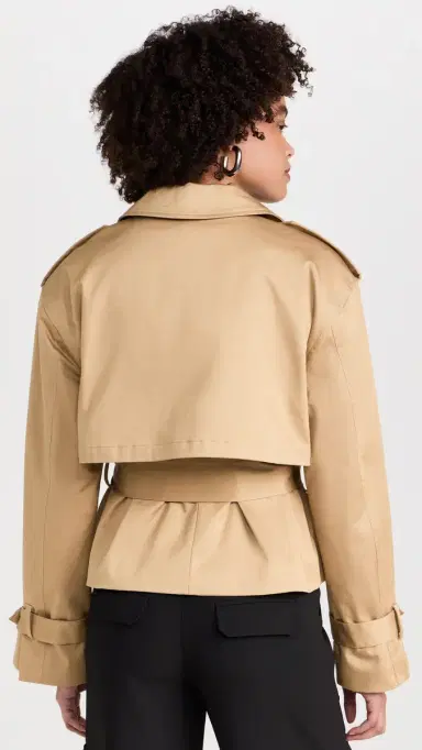 Favorite Daughter The Cropped Charles Trench Coat Sand | Thumbnail 3 Favorite Daughter The Cropped Charles Trench Coat Sand | Thumbnail 3