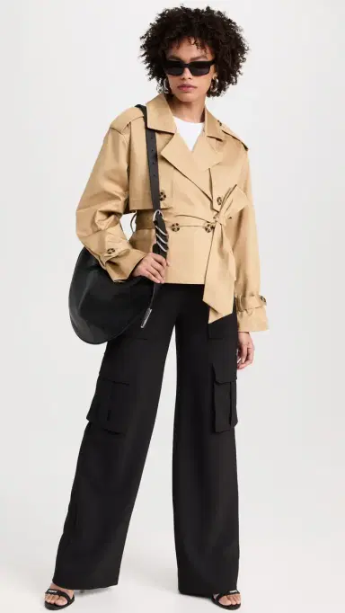 Favorite Daughter The Cropped Charles Trench Coat Sand | Thumbnail 5 Favorite Daughter The Cropped Charles Trench Coat Sand | Thumbnail 5