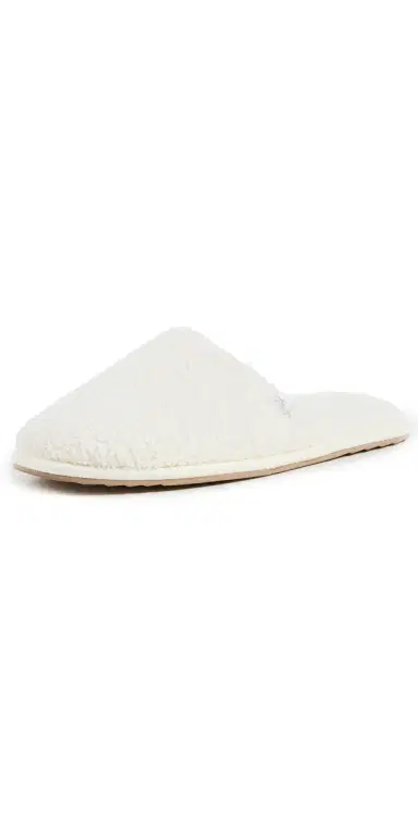 Barefoot Dreams CozyChic Unisex Slippers Cream | Thumbnail 1