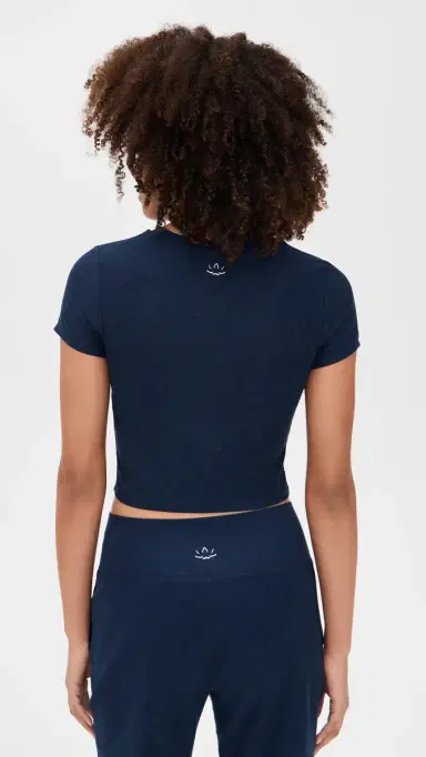 Beyond Yoga Featherweight Cropped Tee Nocturnal Navy | Thumbnail 3 Beyond Yoga Featherweight Cropped Tee Nocturnal Navy | Thumbnail 3