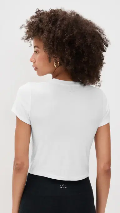 Beyond Yoga Featherweight Cropped Tee Cloud White L | Thumbnail 3 Beyond Yoga Featherweight Cropped Tee Cloud White L | Thumbnail 3