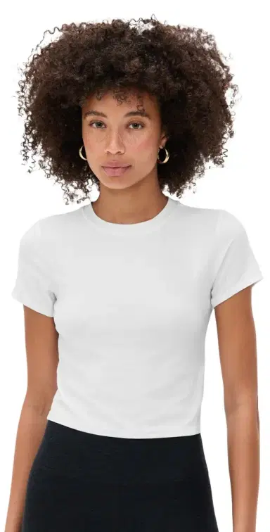 Beyond Yoga Featherweight Cropped Tee Cloud White L | Thumbnail 1 Beyond Yoga Featherweight Cropped Tee Cloud White L | Thumbnail 1