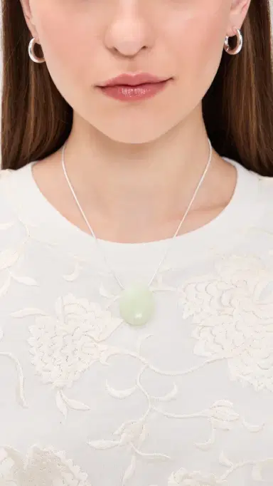 LIÉ STUDIO The Julia Necklace Green Serpentine One Size | Thumbnail 3