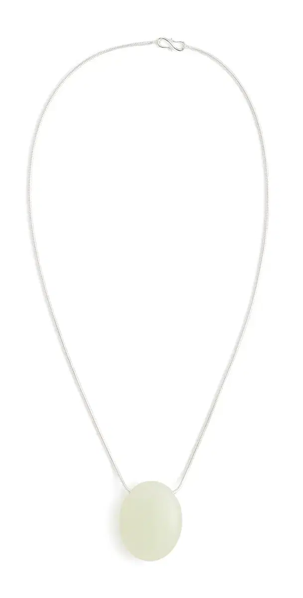 The Julia Necklace Green Serpentine One Size