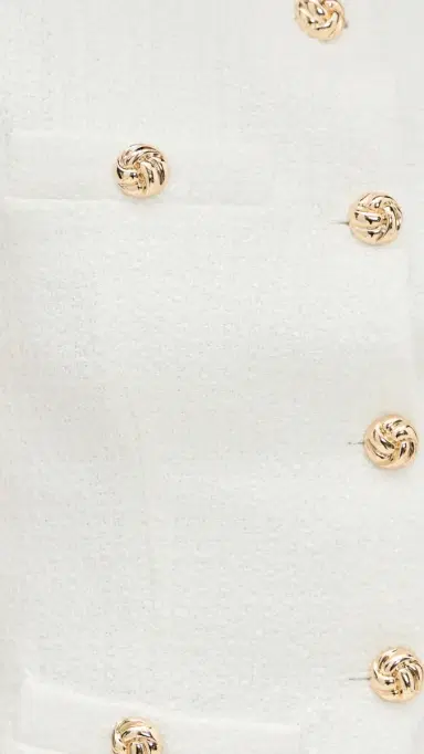endless rose Tweed Buttoned Long Split Top White L | Thumbnail 6