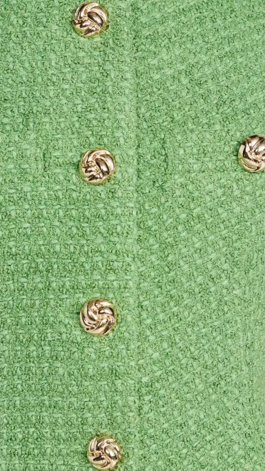 endless rose Tweed Buttoned Long Split Top Green M | Thumbnail 6 endless rose Tweed Buttoned Long Split Top Green M | Thumbnail 6