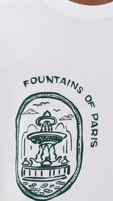 Maison Kitsuné Art Nouveau Stamps Oversize Tee White | Thumbnail 6