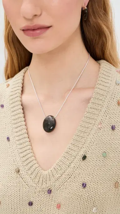 LIÉ STUDIO The Julia Necklace Smokey Quartz One Size | Thumbnail 3