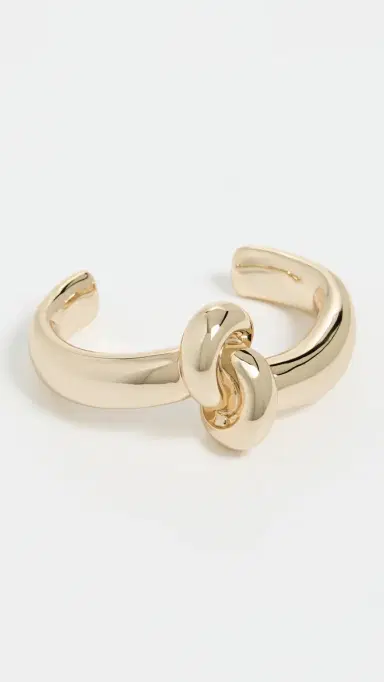 Jennifer Fisher Bracelet Thin Knot Cuff Yellow Gold | Thumbnail 2
