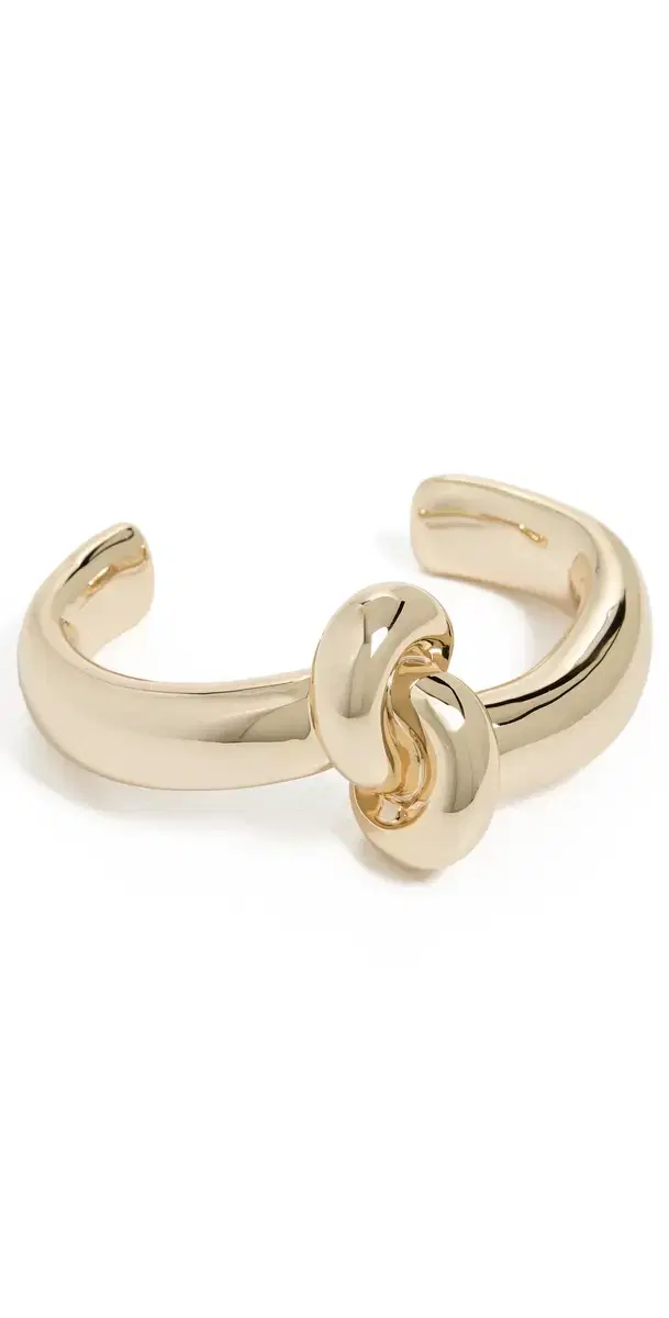 Bracelet Thin Knot Cuff Yellow Gold