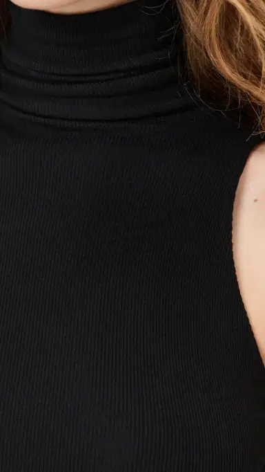 Enza Costa Airy Halter Turtleneck Dress Black | Thumbnail 6 Enza Costa Airy Halter Turtleneck Dress Black | Thumbnail 6