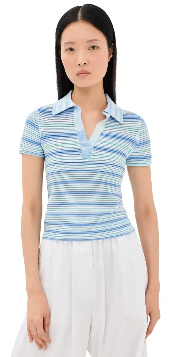 SIMKHAI Paxton Knit Polo Periwinkle ulti