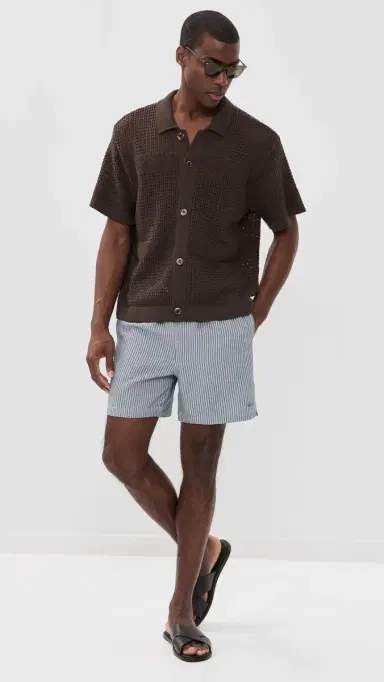 RAILS La Brea wim Shorts 5 Navy Deck tripe | Thumbnail 5