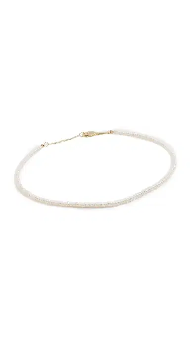 Shashi Loafer Anklet in Pearl Pearl One Size | Thumbnail 5 Shashi Loafer Anklet in Pearl Pearl One Size | Thumbnail 5