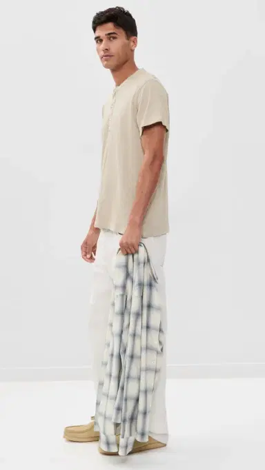 rag & bone Classic Flame Short Sleeve Henley Tee Taupe | Thumbnail 4 rag & bone Classic Flame Short Sleeve Henley Tee Taupe | Thumbnail 4