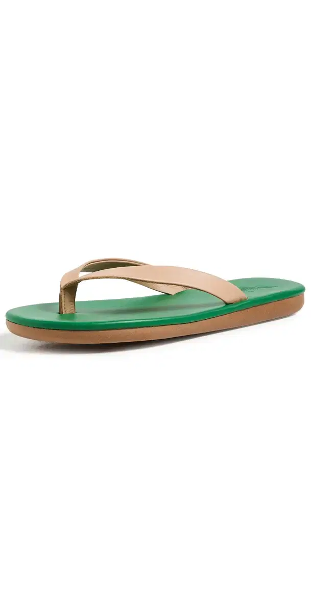 Ancient Greek Sandals Saionara Flip Flops Natural/Green