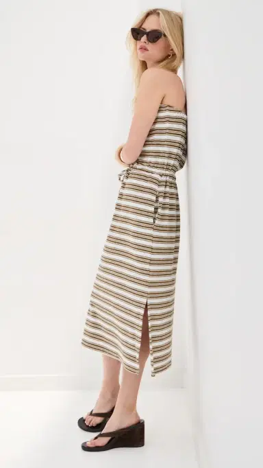 LE BOP Kai Dress White/Chocolate | Thumbnail 4