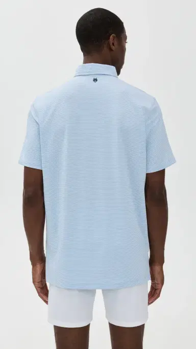 Greyson Saranac Striped Polo Wolf Blue/Arctic | Thumbnail 3 Greyson Saranac Striped Polo Wolf Blue/Arctic | Thumbnail 3