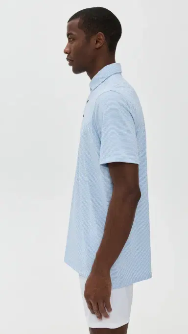Greyson Saranac Striped Polo Wolf Blue/Arctic | Thumbnail 4 Greyson Saranac Striped Polo Wolf Blue/Arctic | Thumbnail 4