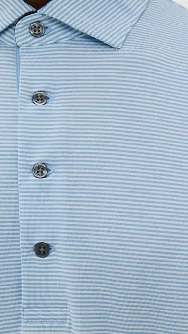 Greyson Saranac Striped Polo Wolf Blue/Arctic | Thumbnail 6 Greyson Saranac Striped Polo Wolf Blue/Arctic | Thumbnail 6