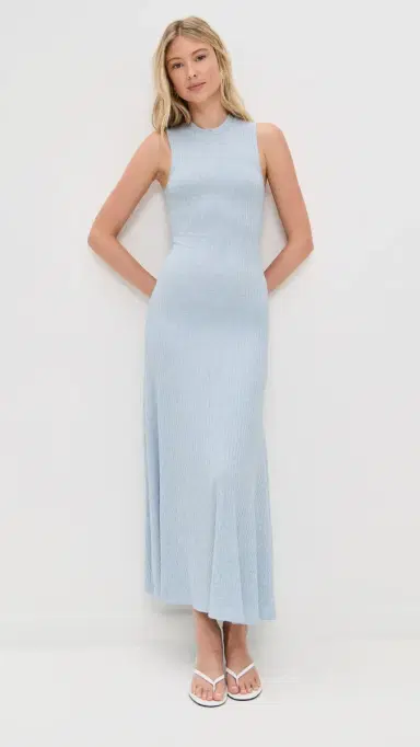 LE BOP Sleeveless Hattie Dress Chambray Blue | Thumbnail 2