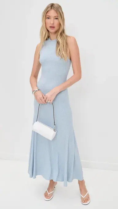 LE BOP Sleeveless Hattie Dress Chambray Blue | Thumbnail 5