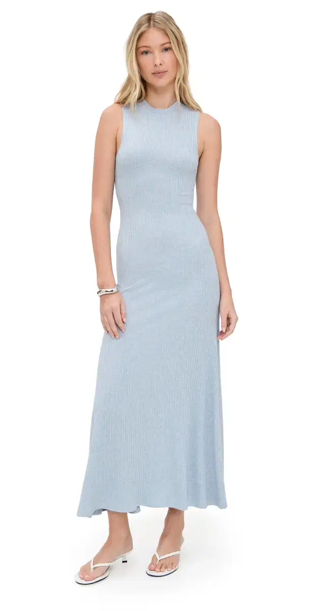 LE BOP Sleeveless Hattie Dress Chambray Blue