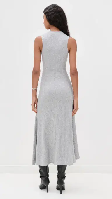 LE BOP Sleeveless Hattie Dress Heather Grey | Thumbnail 3 LE BOP Sleeveless Hattie Dress Heather Grey | Thumbnail 3