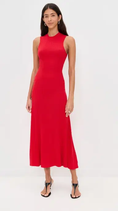 LE BOP Sleeveless Hattie Dress Crimson S | Thumbnail 2