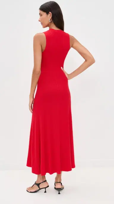 LE BOP Sleeveless Hattie Dress Crimson S | Thumbnail 3