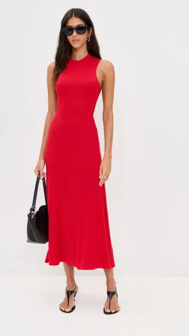 LE BOP Sleeveless Hattie Dress Crimson S | Thumbnail 5