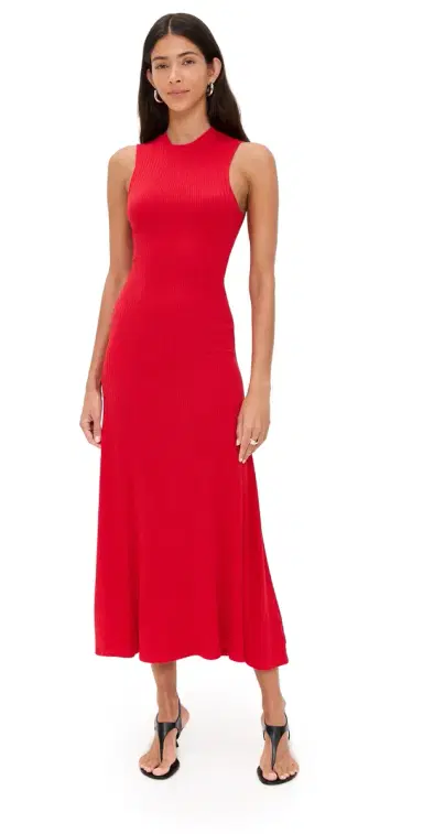 LE BOP Sleeveless Hattie Dress Crimson S | Thumbnail 1
