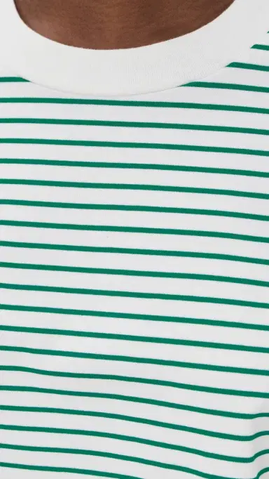 Pistola Mae Cropped Tee Vert Stripe S | Thumbnail 6