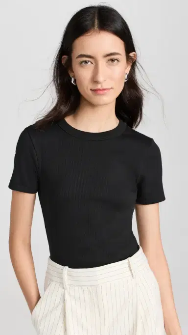 Veronica Beard Jean Pruitt Tee Black | Thumbnail 2