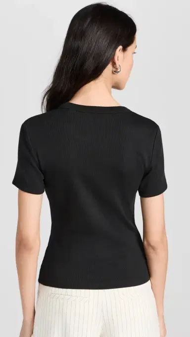 Veronica Beard Jean Pruitt Tee Black | Thumbnail 3