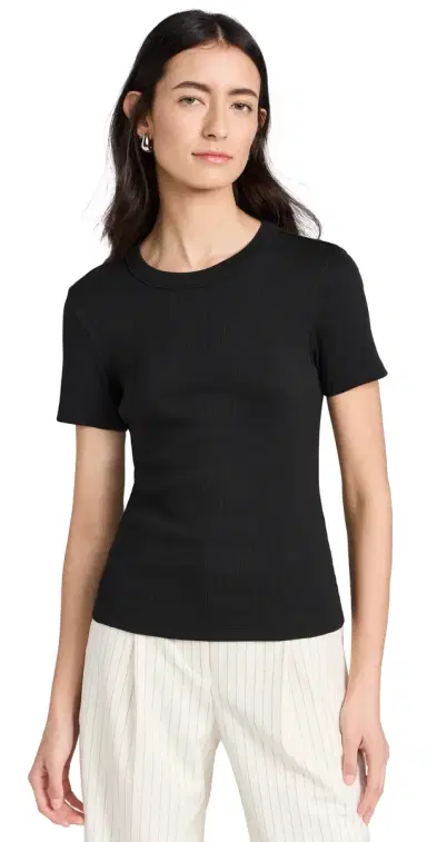 Veronica Beard Jean Pruitt Tee Black | Thumbnail 1