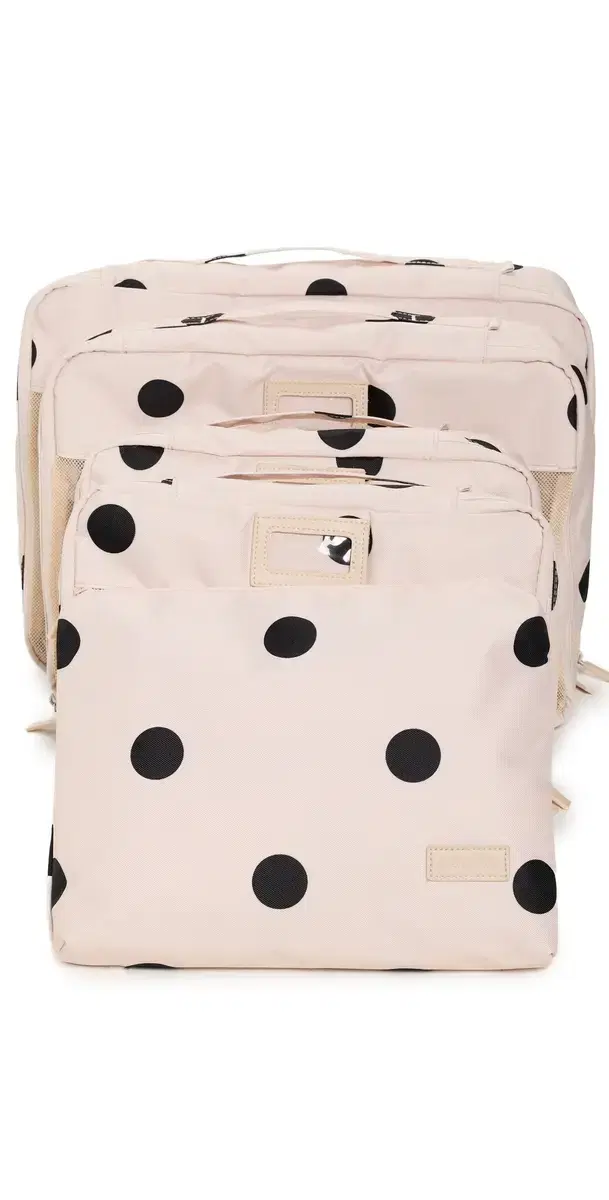 5 Piece Packing Cubes Polka Dot Set Polka Dot One Size