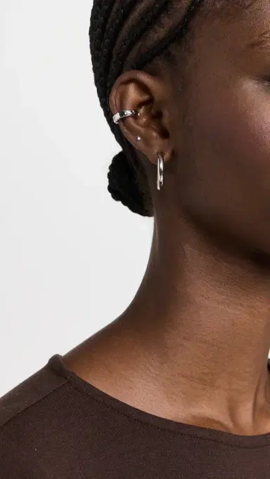 Jennifer Fisher Hailey Mini Ear Cuff Silver One Size | Thumbnail 3